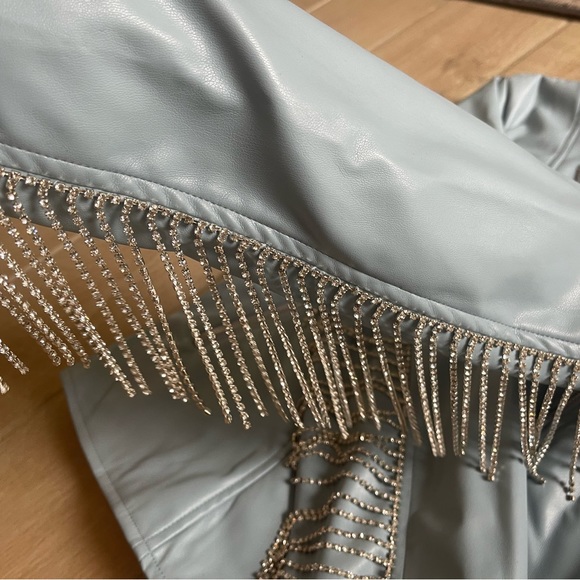 NWT COWGIRL RHINESTONE RICHES FAUX LEATHER JACKET - Picture 9 of 11